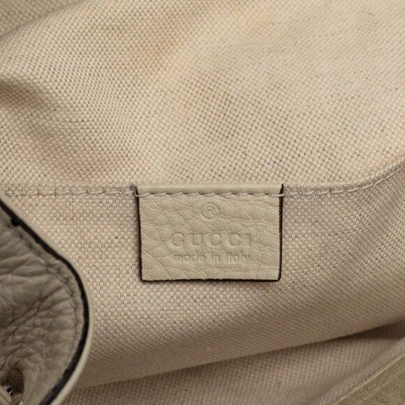 Gucci Bamboo Rucksack Backpack White Ivory Leather